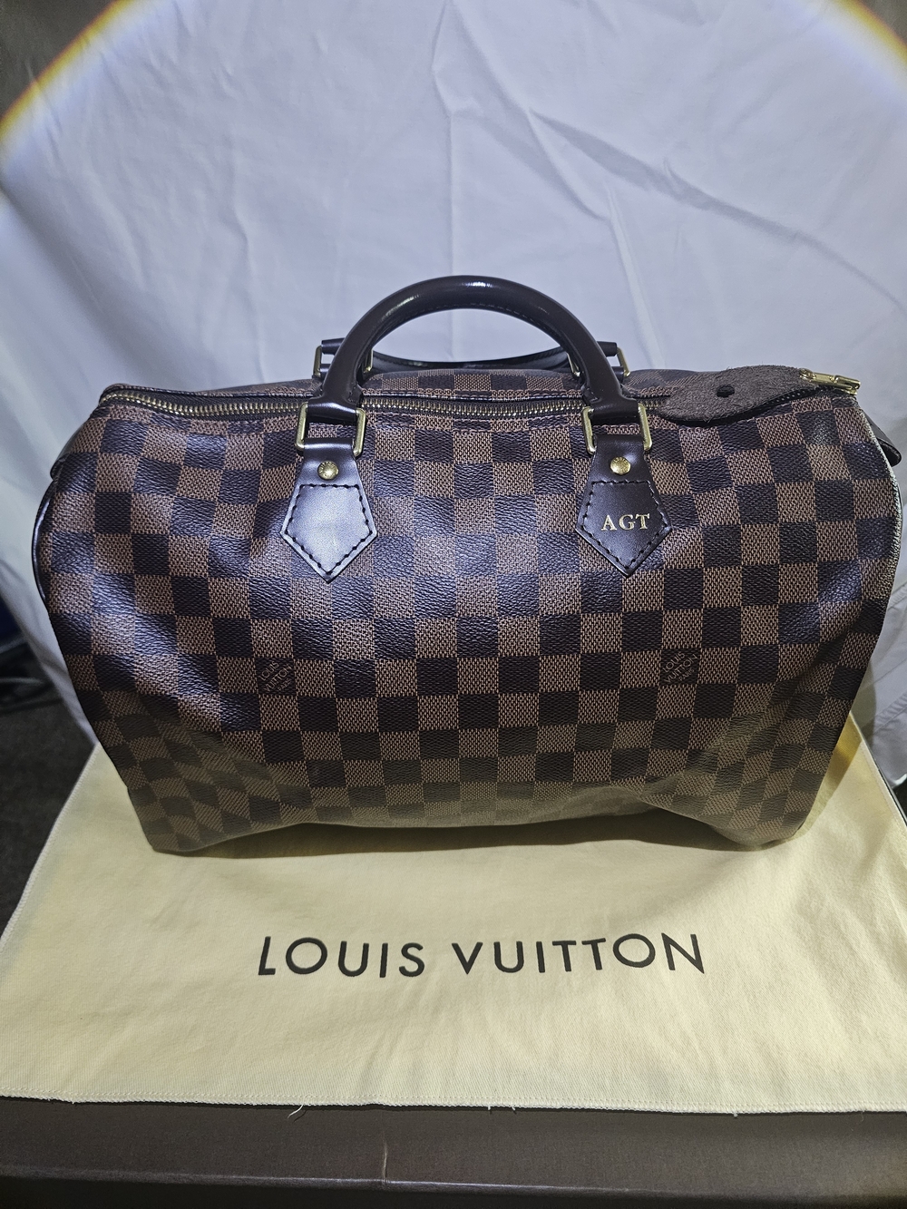 Louis Vuitton Brown Damier Speedy 30 Satchel - Picture 10 of 15